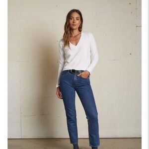 perfectwhitetee fiona white long Sleeve Top